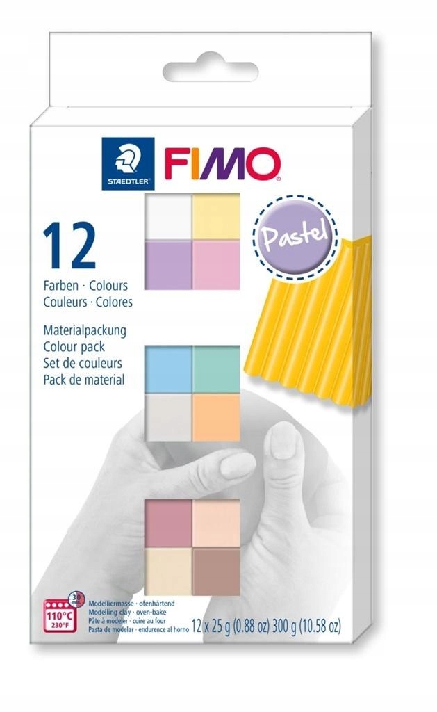 FIMO SOFT 12X25G KOLORY PASTEL -