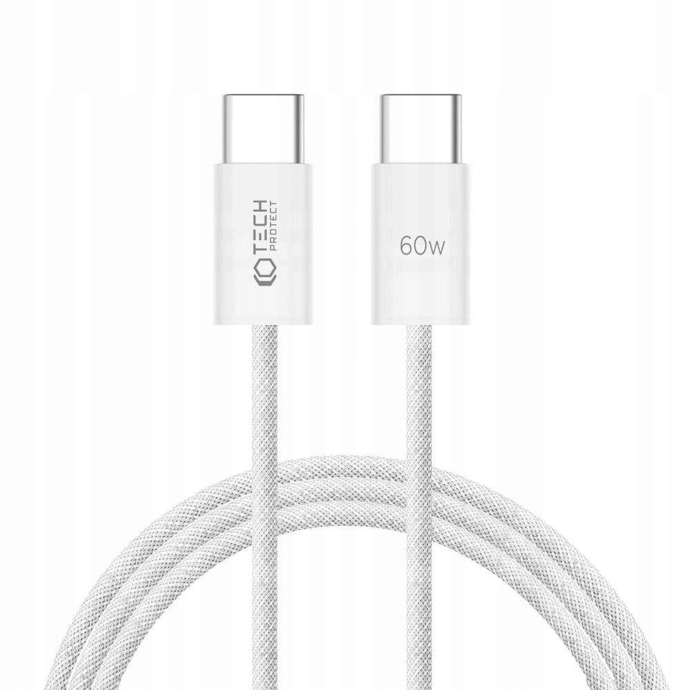 Kabel 3A PD60W 2m USB-C - USB-C Tech-Protect Ultraboost biały