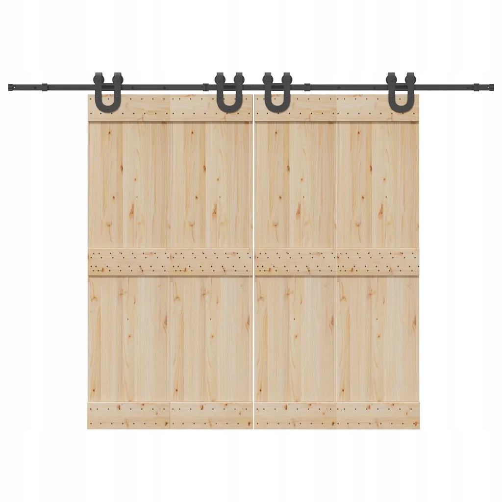 vidaXL System do montażu drzwi przesuwnych, 366 cm, stal, czarny