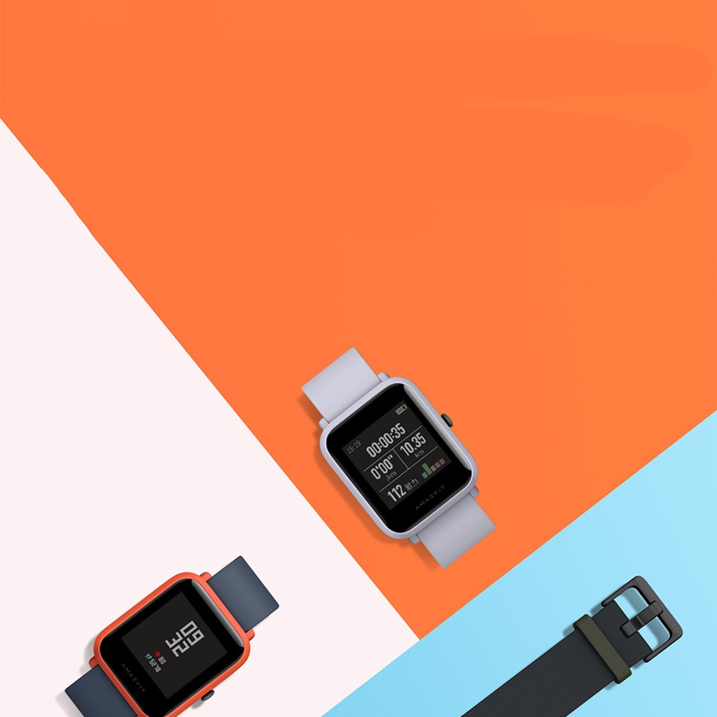 huami amazfit bip cinnabar red smartwatch