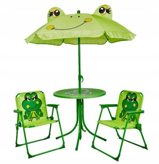 Zestaw ogrodowy krzesła/stolik parasol dla dzieci