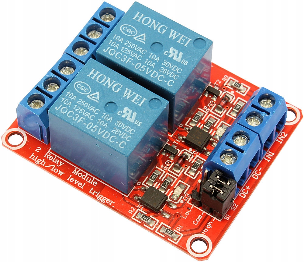 Przekaźnik 2 Kanałowy Wysoki/Niski H/L 5V Arduino