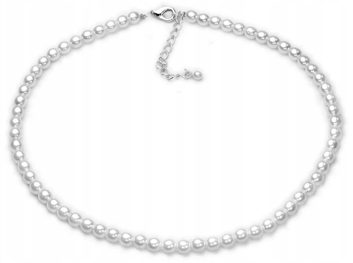 małe krótkie perły białe naszyjnik perełki perłowe