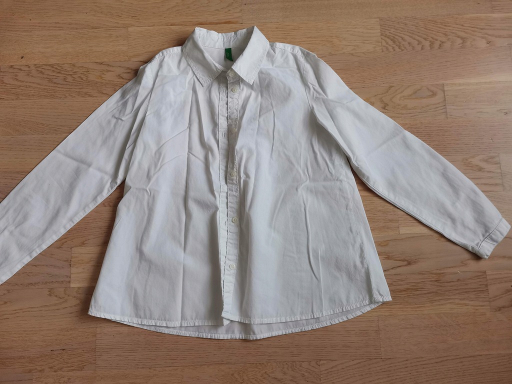 Biała elegancka koszula Benetton 9 lat 134