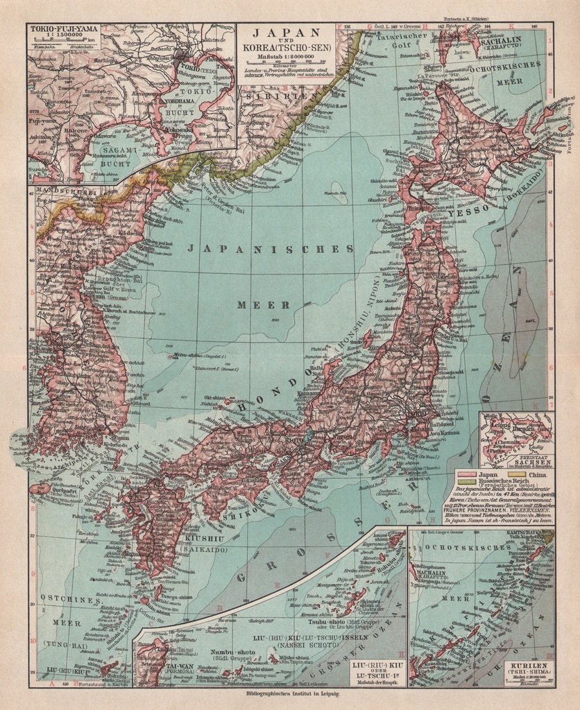 JAPONIA KOREA MAPA 1926 r. ORYGINAŁ