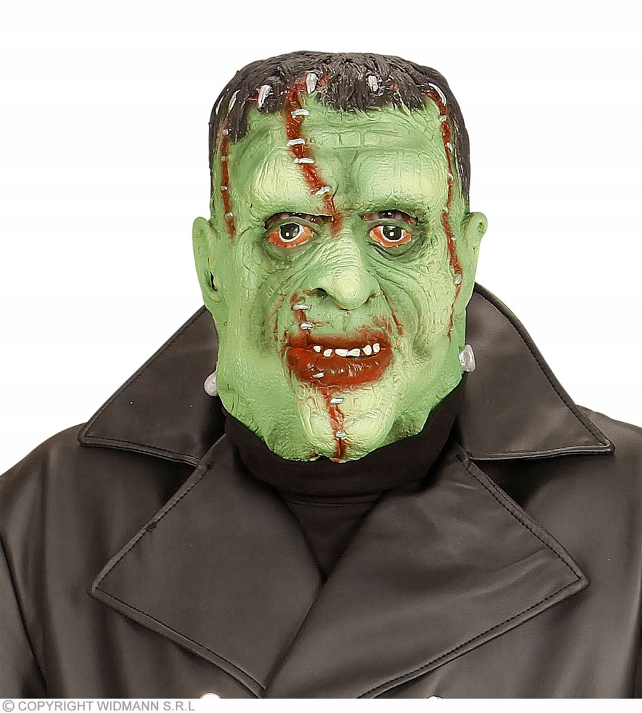 Maska - frankenstein bez włosów - przebranie gadżet na Halloween
