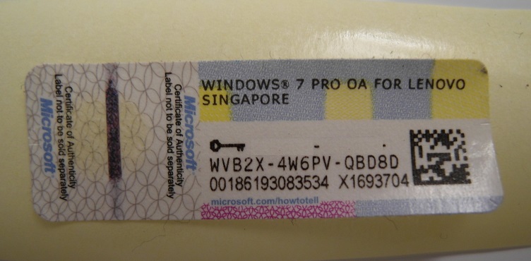 Windows 7 Professional OA FOR Lenovo