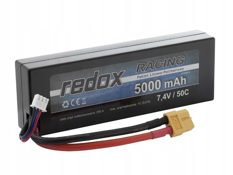 REDOX RACING 5000 MAH 7,4V 50C HARDCASE SAMOCHODOW