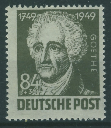 Niemcy Zone 84 + 36 pf. - 1949 r. Goethe