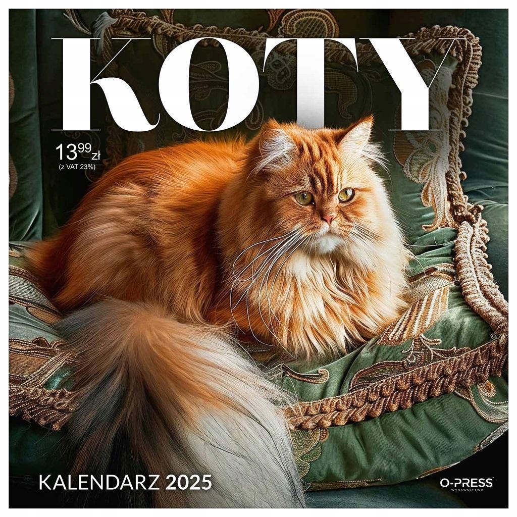 KALENDARZ 2025 A3 ŚCIENNY KOTY