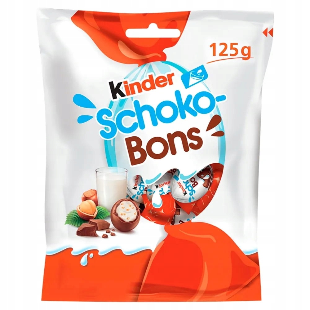 Kinder Schoko-Bons Mleczna Czekolada Orzech Laskowy 125 g