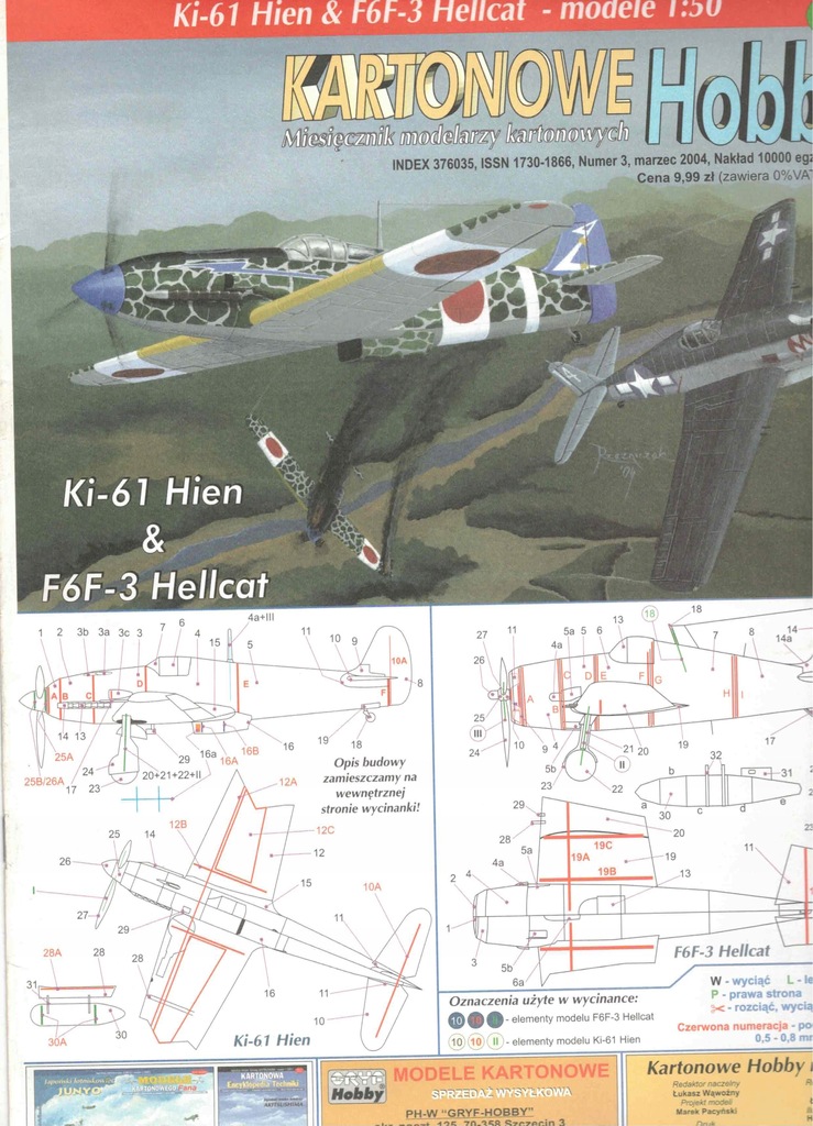KH 3 Ki-61Hien i F6F-3 Hellcat 1:50