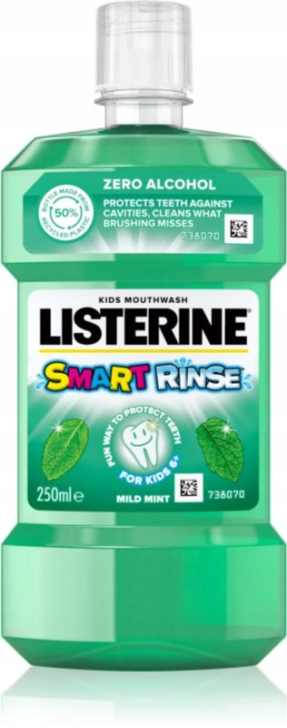 Listerine Smart Rinse Mild Mint płyn do płukania ust dla dzieci 250 ml