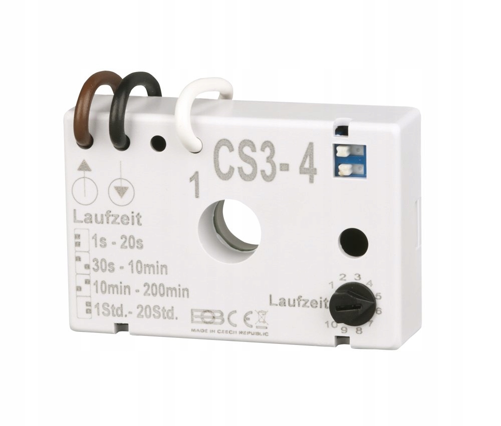 Wyłącznik podwójny Czasowy Elektrobock biały CS3-4B