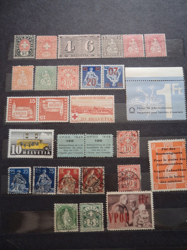 Stare znaczki Szwajcarii