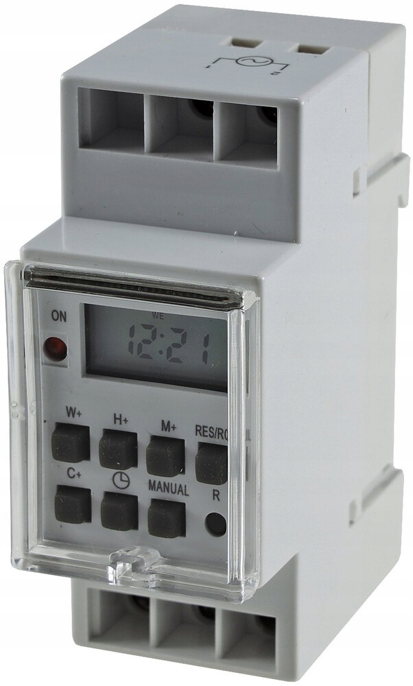 Elektroniczny Programator Czasowy PC-2E-DIN 3600W 16A EC20355