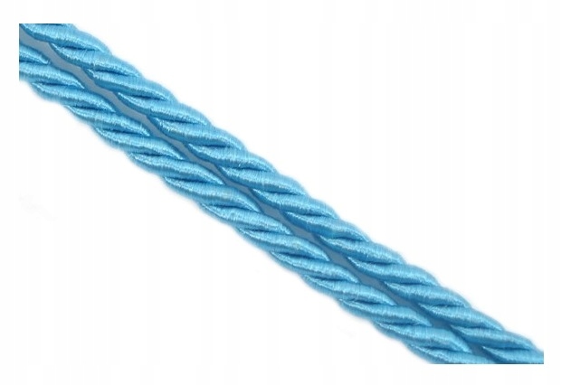 szs025 sznurek SKRĘCONY 3-4mm niebieski 2metry