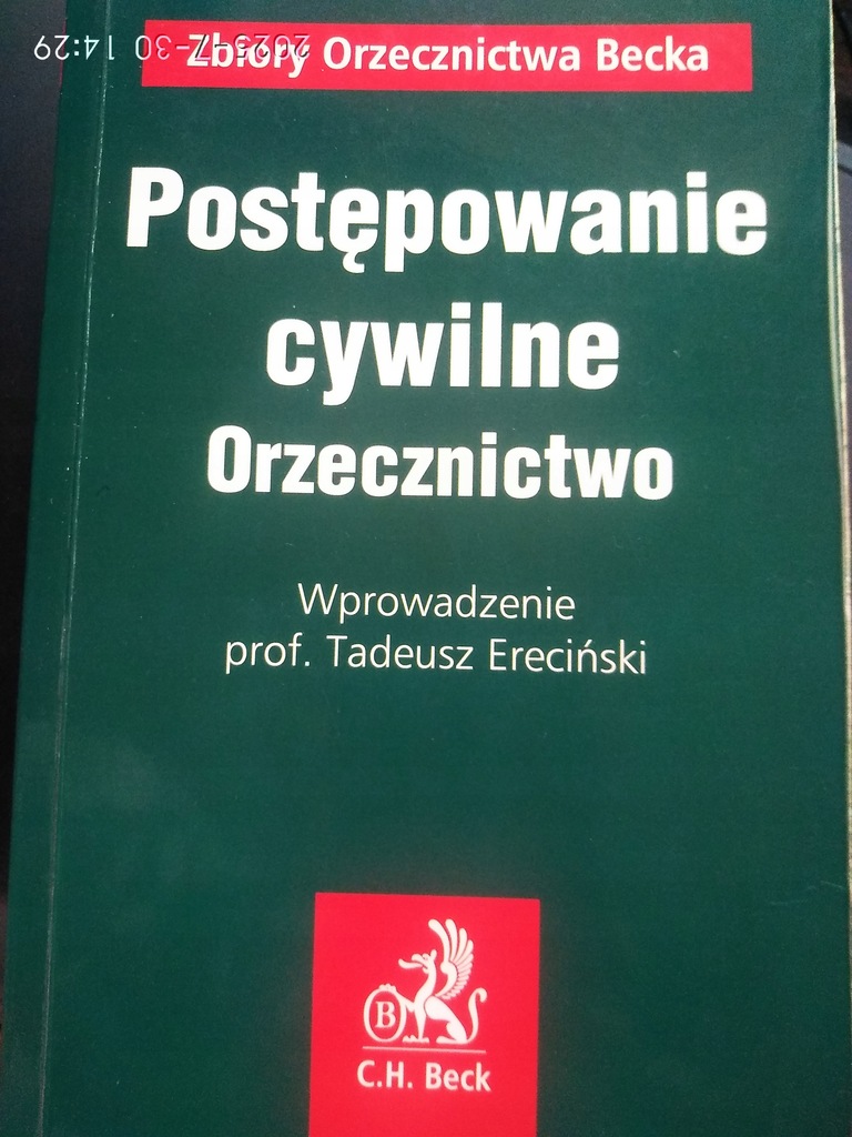 Postępowanie cywilne Orzecznictwo Tadeusz Ereciński