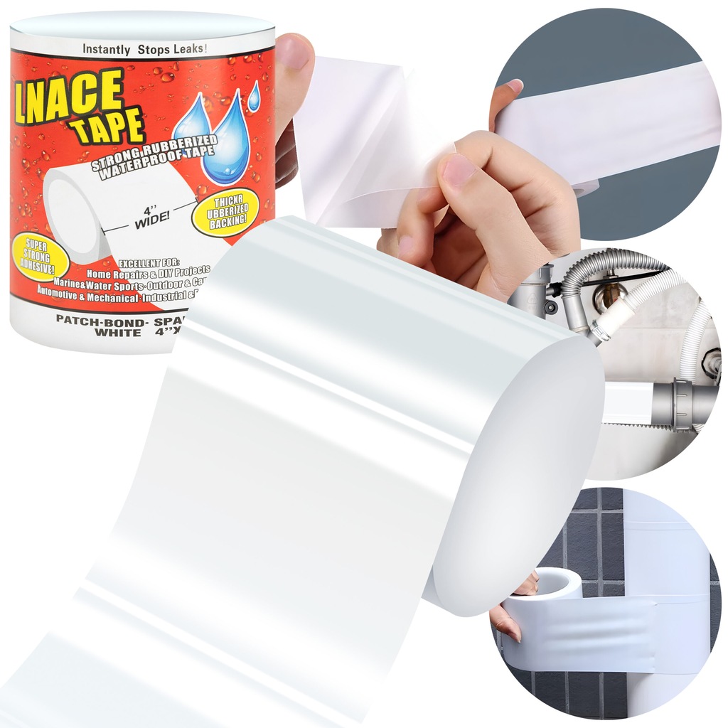 Wodoodporna taśma klejąca naprawcza flex power tape 10cm x 1,5m BIAŁA