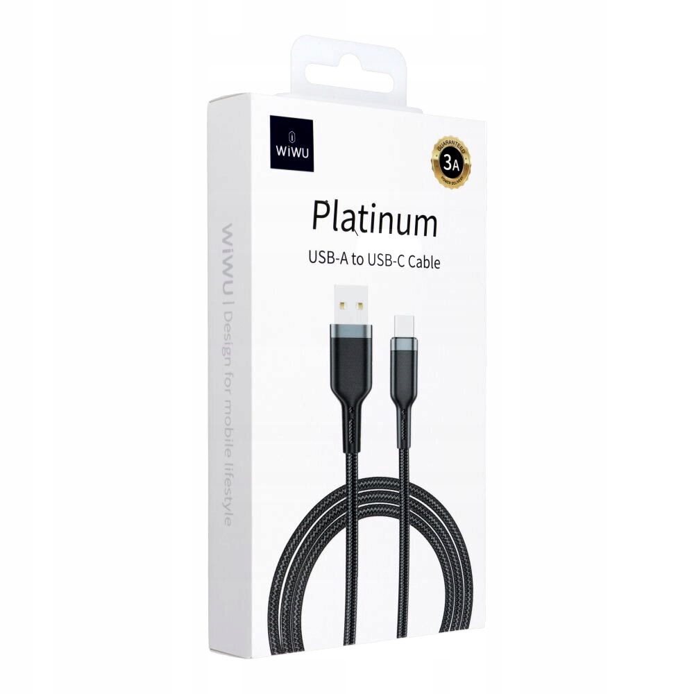 - Kabel USB serii Platinum USB A do USB C 3A 1,2m -
