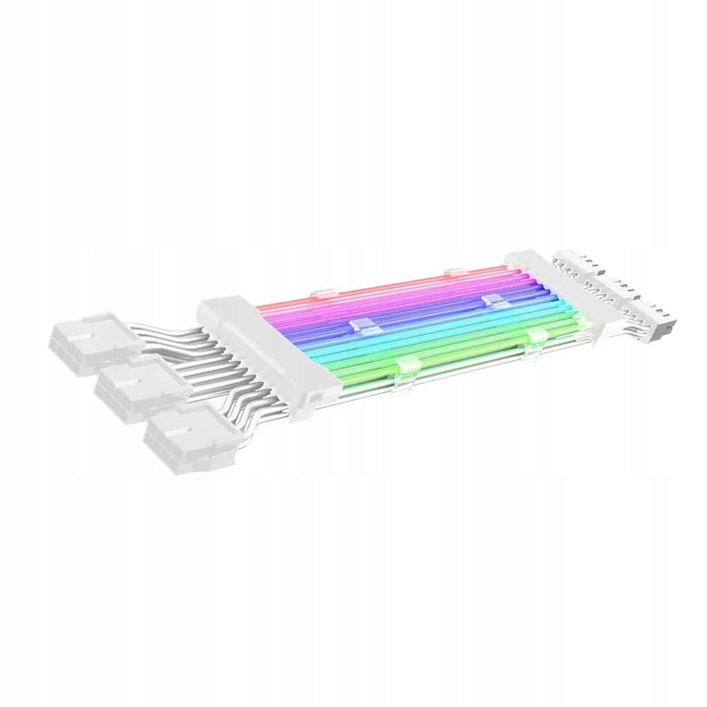 PCIe Cable Sleeved Cables RGB Extension Cable Computer Room White 3x8PIN