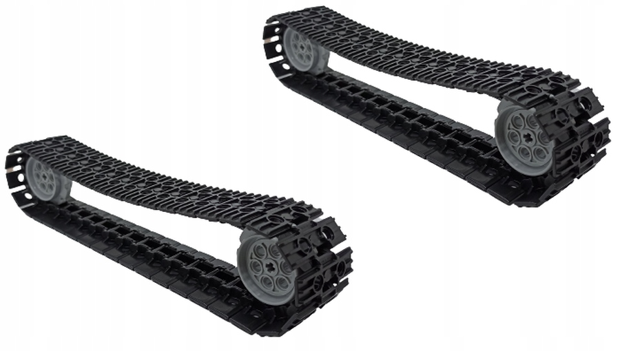 LEGO GĄSIENICE 76 ogniw i 4 KOŁA szary 57518 57519