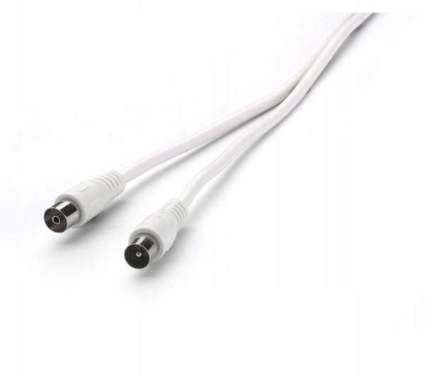 Kabel antenowy męsko-żeński Vivanco 48502 BIAŁY