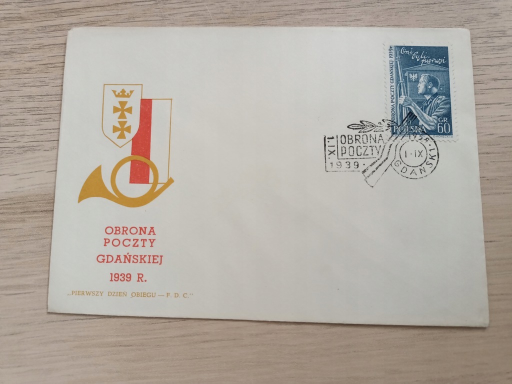 FDC 915 Obrona poczty w Gdańsku w 1939 r.