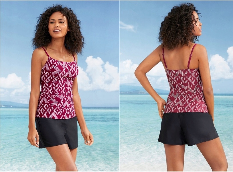 R255 BPC MODNY WZORZYSTY TOP OD TANKINI 44 2XL