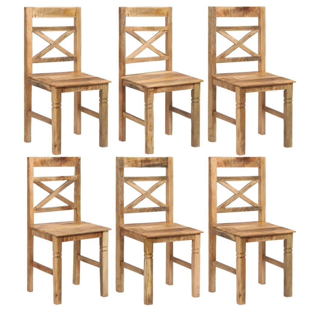 Krzesła do jadalni, 6 szt., lite drewno mango GXP-