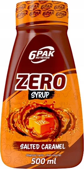 6PAK Zero Syrup 500ml Sos Słony Karmel Bez Cukru Dieta