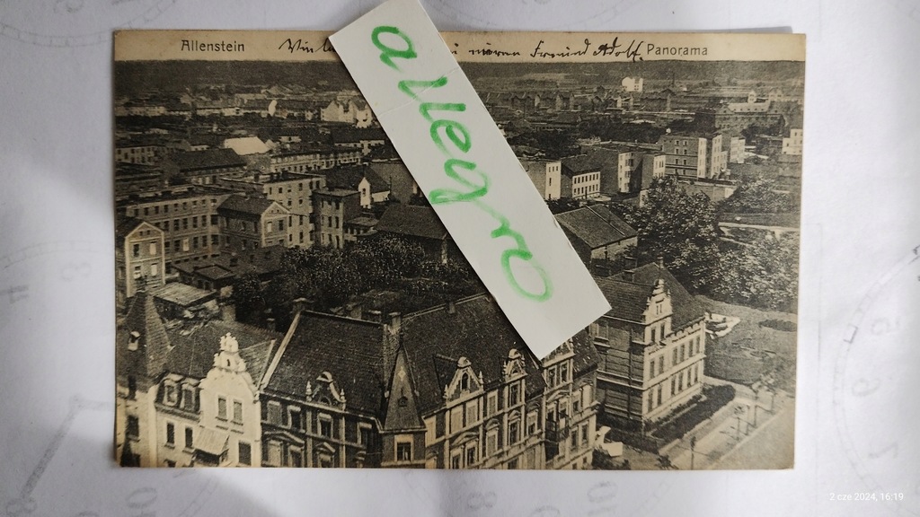 ALLENSTEIN Olsztyn 1909 Panorama