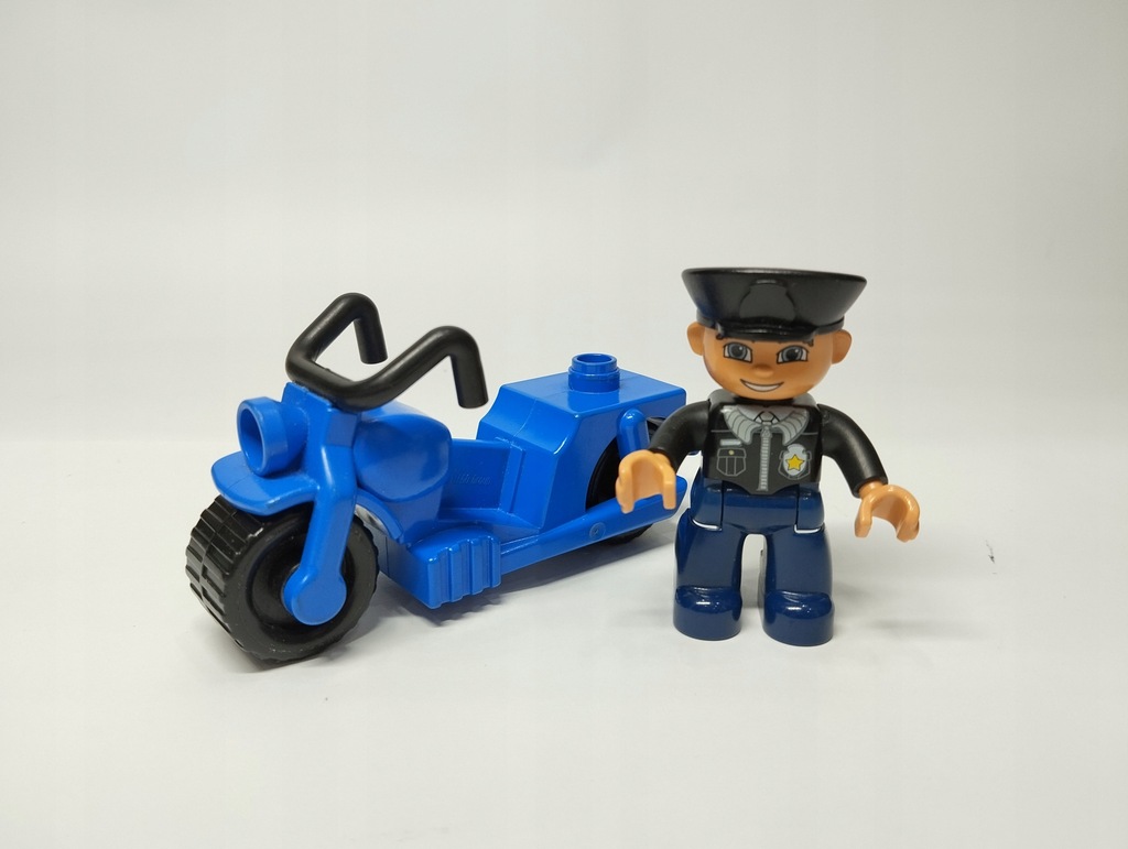Lego Duplo Policja motor NIEBIESKI Policyjny plus figurka Policjant