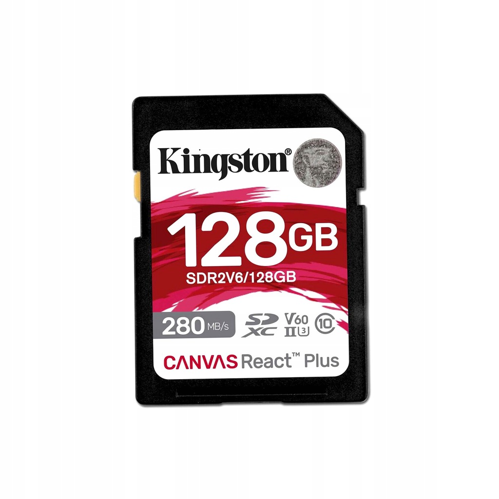 Kingston Karta pamięci SD 128GB React Plus 280/100/MB/s U3 V60