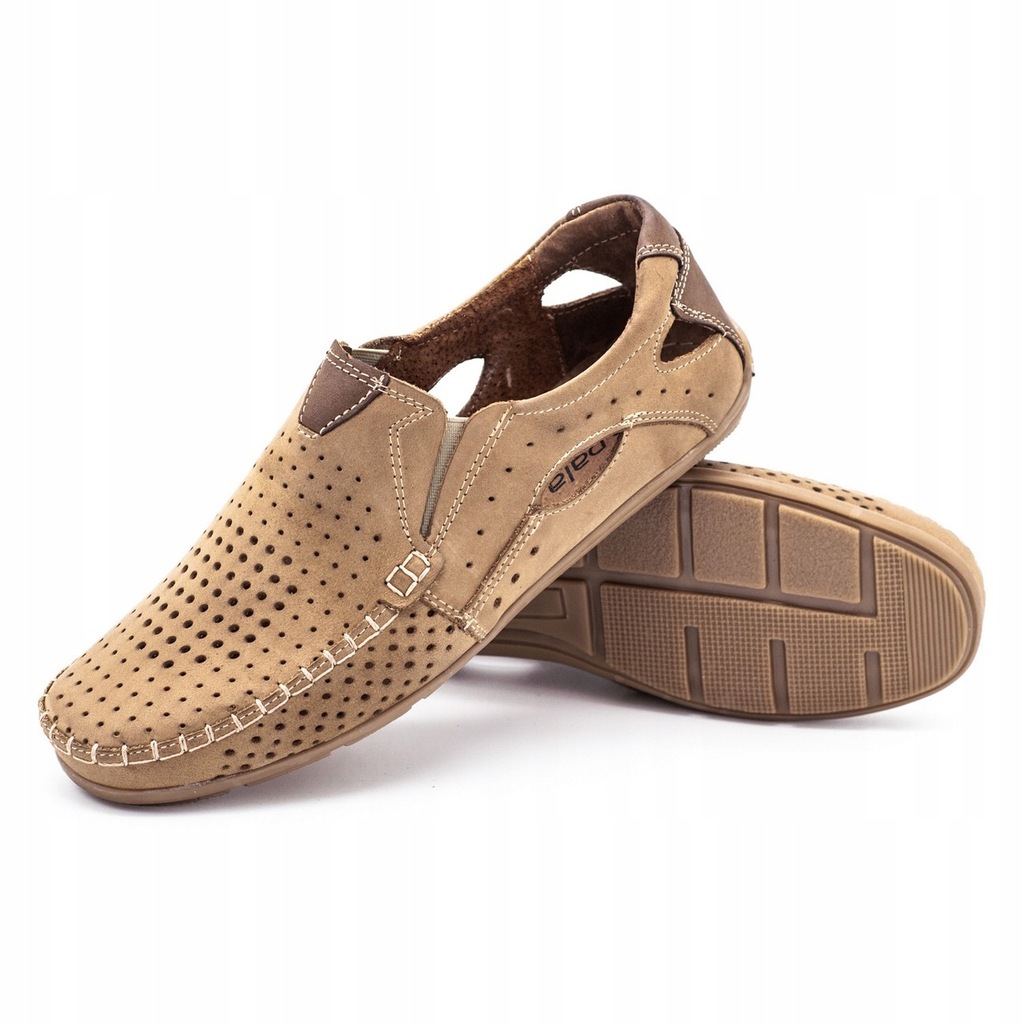 Купить Мужская обувь, мокасины кожаные 901, летние, бежевые 41: отзывы ...