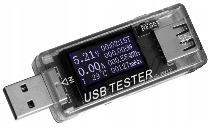 Tester miernik pojemności watomierz USB 8w1