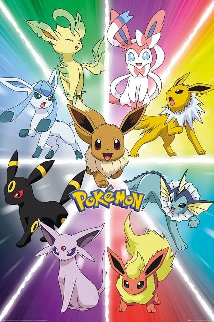 Plakat Maxi Ewolucje Eevee - Pokemon