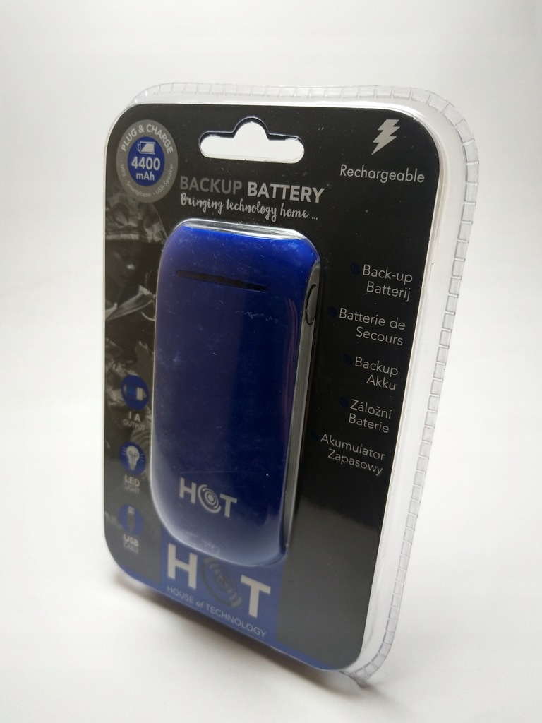 Powerbank HOT 4400 mAh niebieski