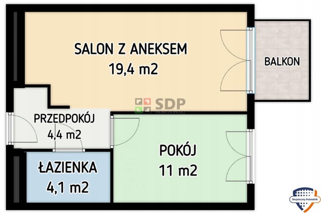 Mieszkanie, Wrocław, Fabryczna, Oporów, 39 m²