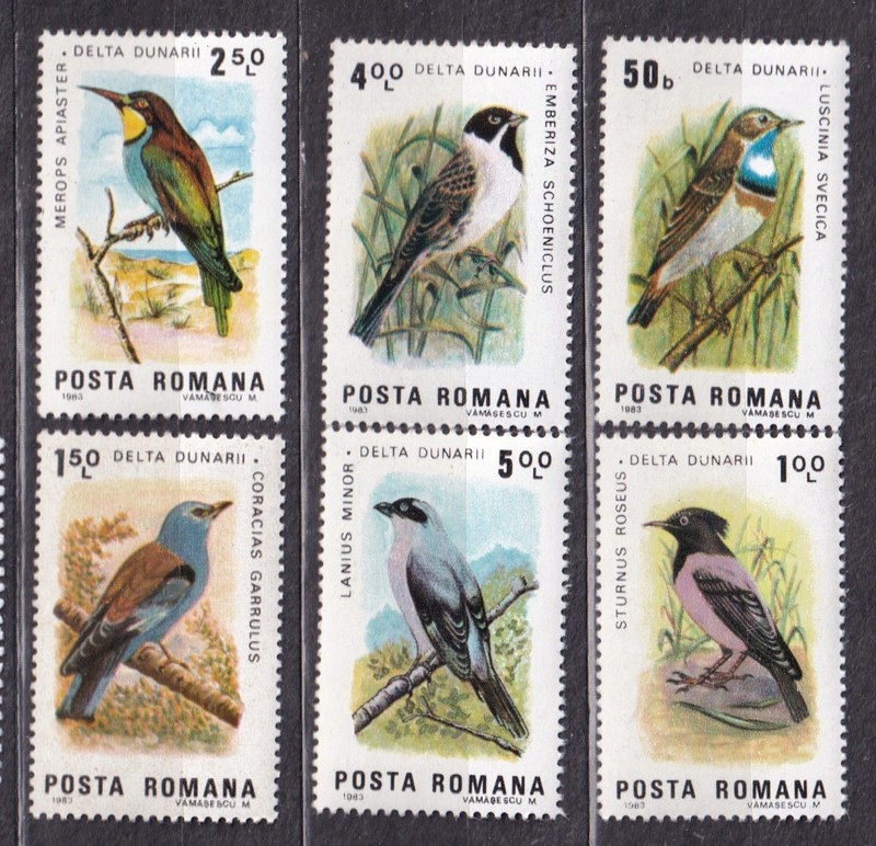 Rumunia. 1993/ Ptaki.. 6zn/czysty