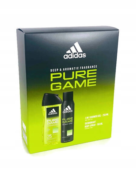 Adidas Pure Game 150ml Deo Spray 250ml Żel Zestaw