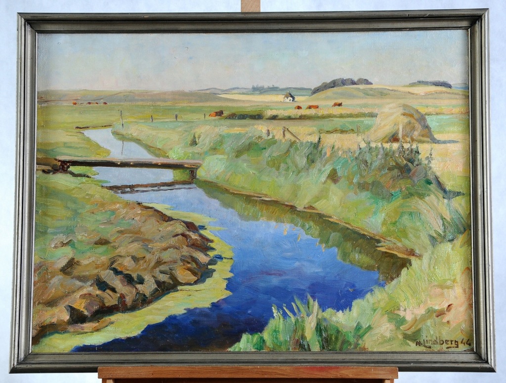NIELS LINDBERG (1886-1974) PIĘKNY OBRAZ 1944 ROK !