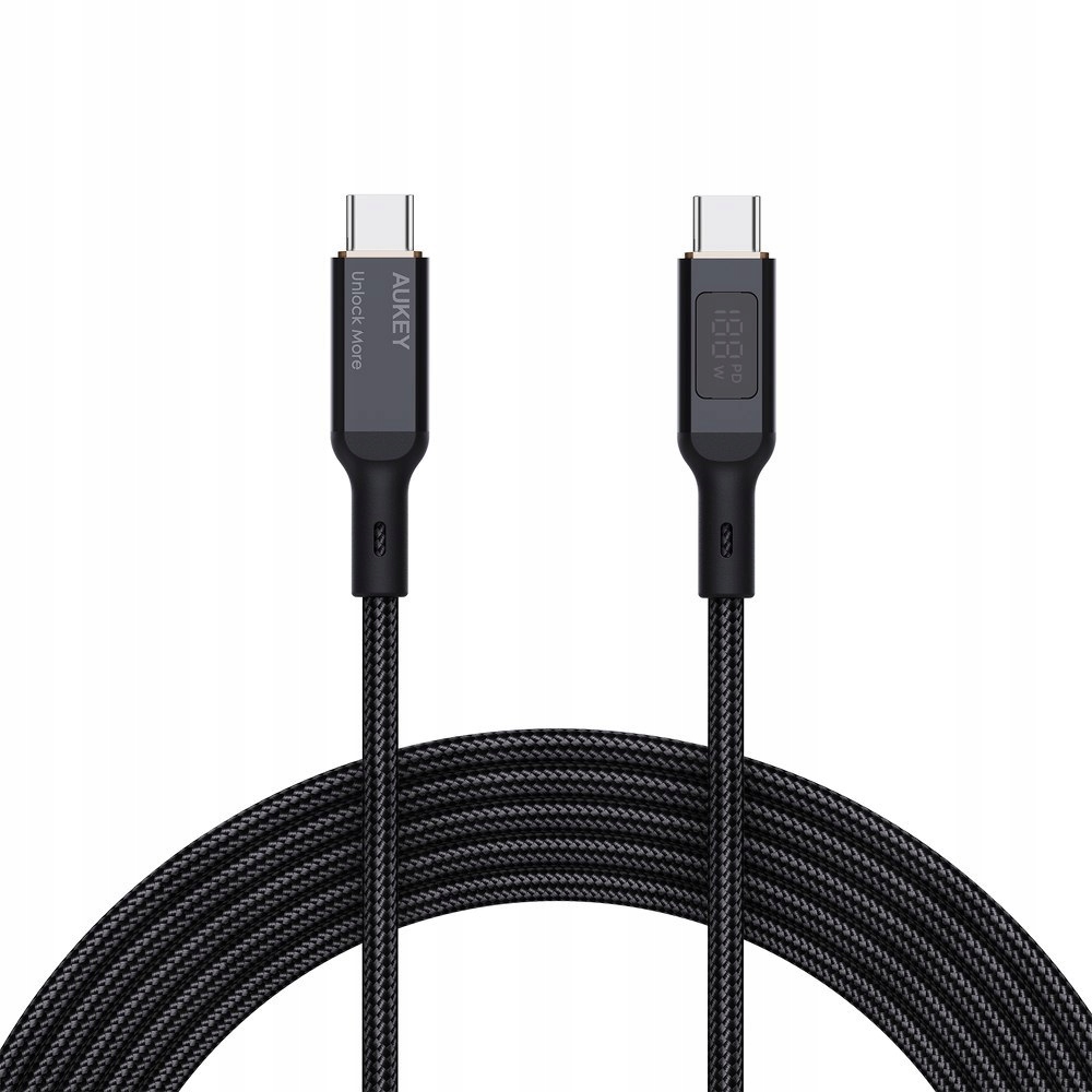 Kabel Aukey USB typ C - USB typ C 1,8 m czarny