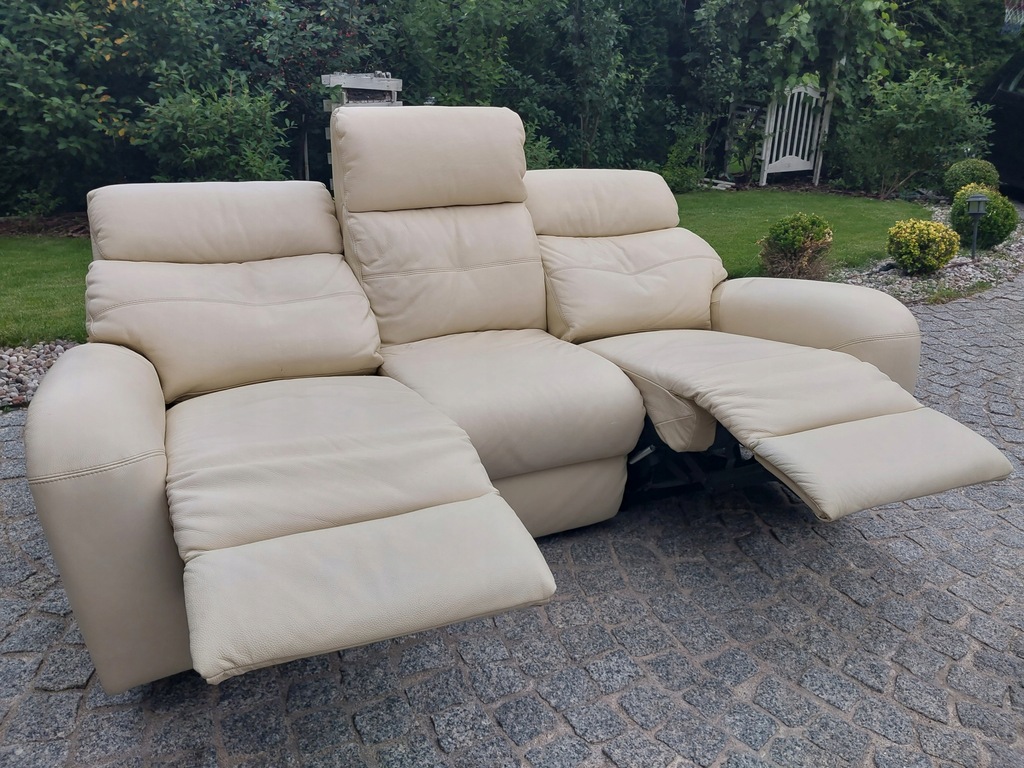 kanapa sofa 3os z funkcją relax skóra