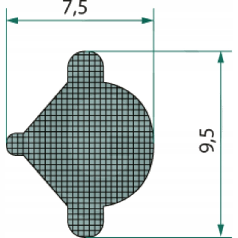 Profil gumowy 50m B7,5 H9,5