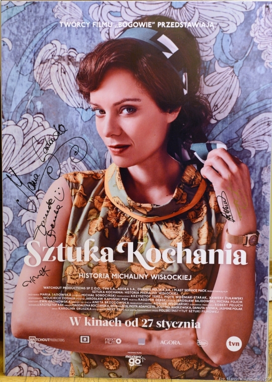 "Sztuka kochania" - plakat na PCV z autografami