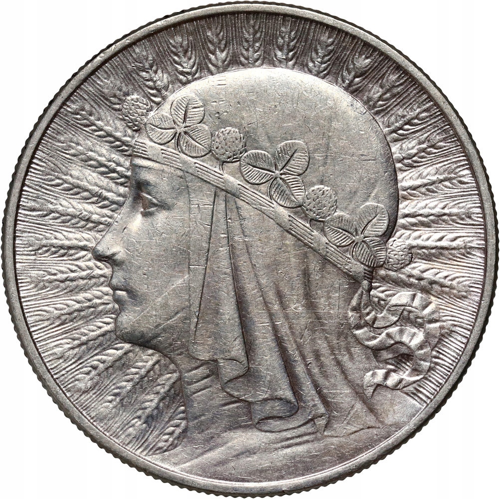 II RP, 10 złotych 1933, Głowa Kobiety