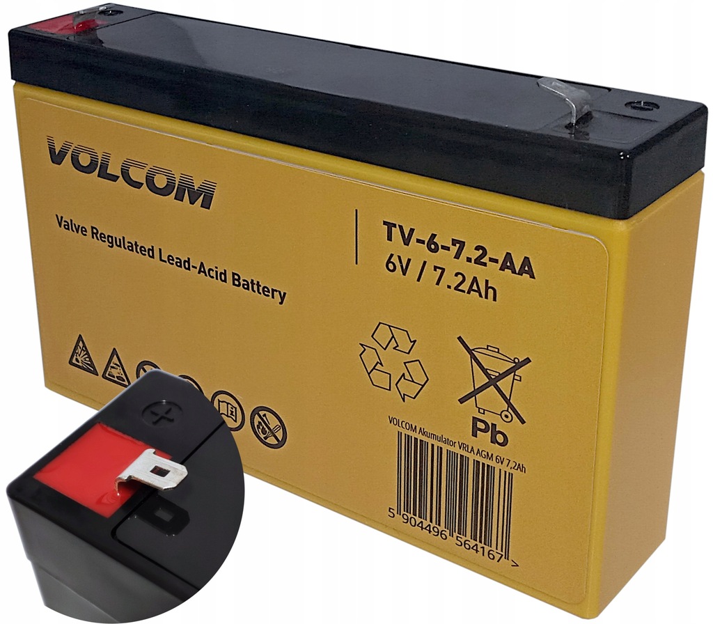 Batteria AGM 6V 7.2Ah - Per Auto Bambini E Lampade Emergenza - Foto 4