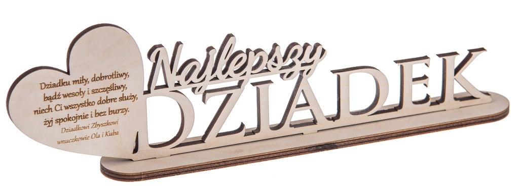 NAPIS NAJLEPSZY DZIADEK prezent na DZIEŃ DZIADKA - 7119828506