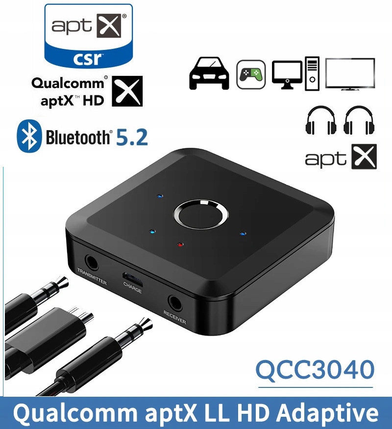 TX11 odbiornik/transmiter Bluetooth QCC5.2 APTX-HD